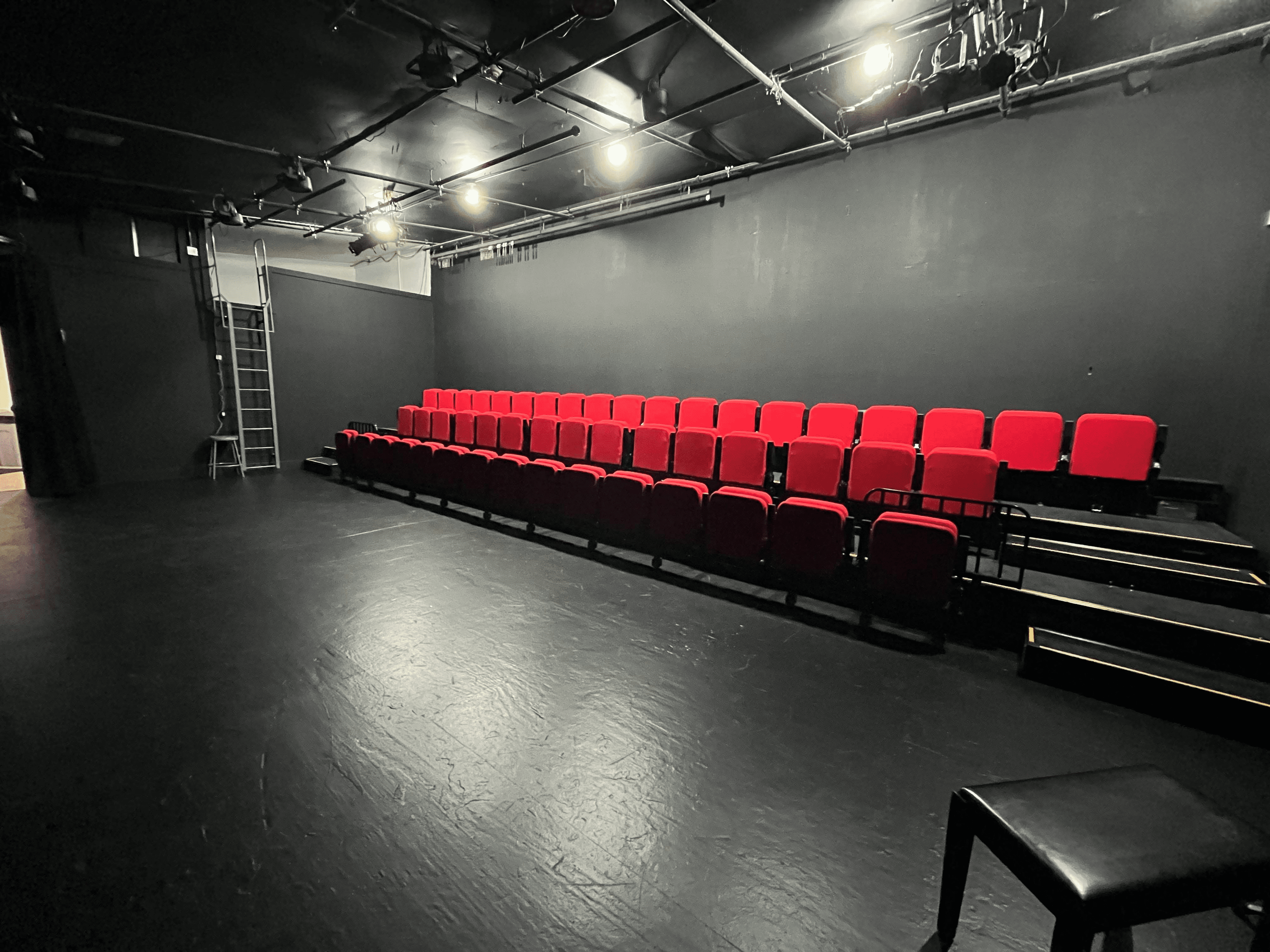 The Red Seats at the Madnani Theater for the Community, located in Hollywood
