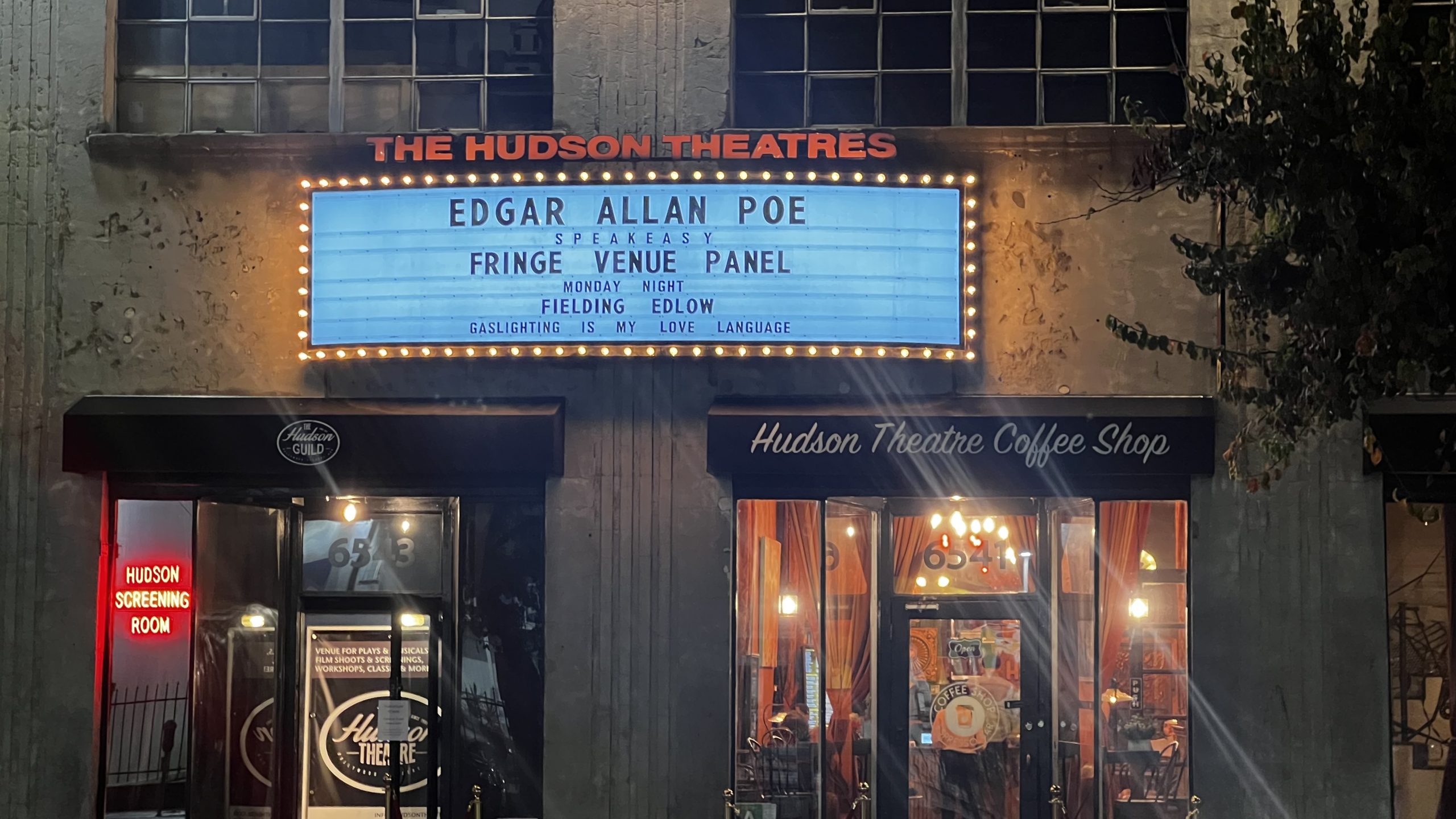 Outside the Hudson for the 2024 Hollywood Fringe Festival Workshop on Venues